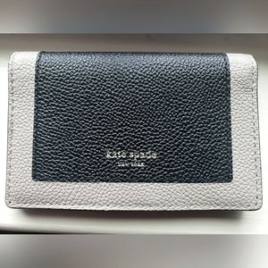 Black and tan Kate Spade wallet